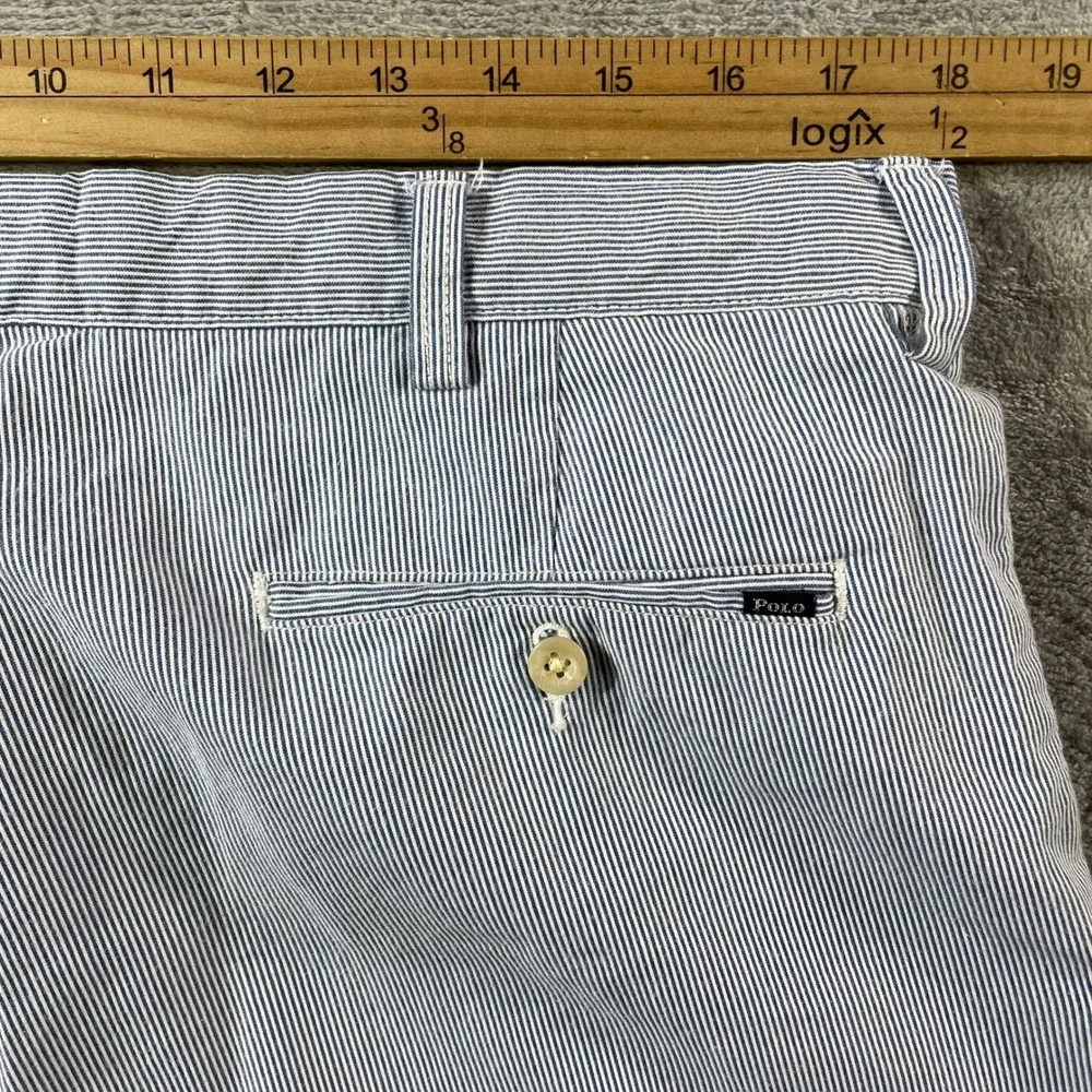 Polo Ralph Lauren Seersucker Chino Pants Men 38x30 Striped Beach Resort Vacation - Picture 4 of 10